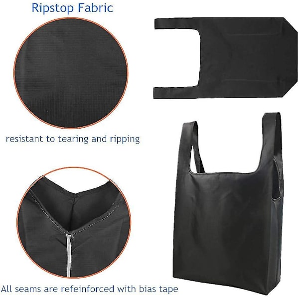 Foldbar genanvendelig heavy duty indkøbspose vaskbar stor kapacitet Tote