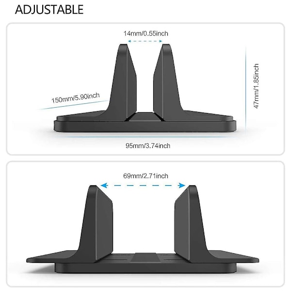 Vertikal bærbar computer stand holder, justerbar bærbar computer holder skrivebordsstativ med justerbar dockstørrelse (op
