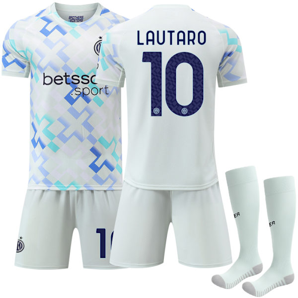 2025-2026 Internazionale Milano Udebane Børnetrøje #10 Lautaro Away 28