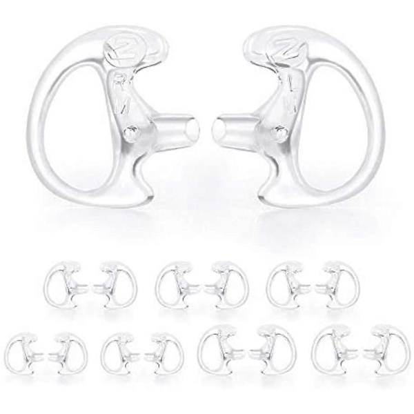 Replacement Eartip for Radio, Soft Silicone Eartip - Clear [8-Pair]