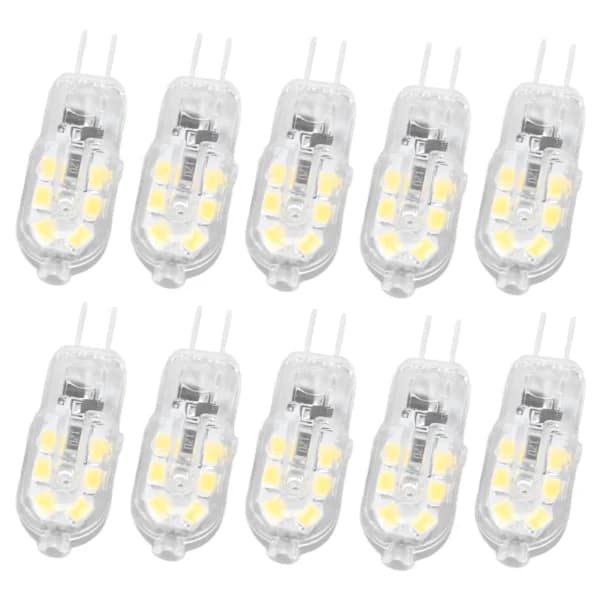 G4 LED-lampor 10-pack dimbara hög CRI 360 grader DC 12V varmvit för hembelysning 2700K