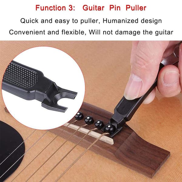 Guitarværktøj Pin Puller String Winder Pin Remover String Cutter Sæt