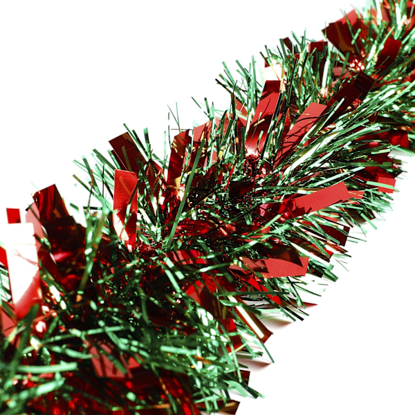 Julepynt Tinsel Girland 6,5FT Rød Grøn Metallic Twist Girland Pynt Skinnende Hængende Glitrende Grøn