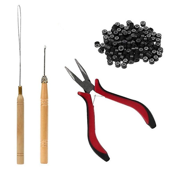 4 i 1 set 500 st mikro ring set mikro ringar ögla nål