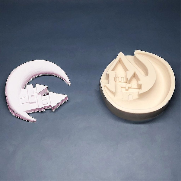 For Creative Moon City View Round Candles Silicone Mold Aromatherapy Candle Sili