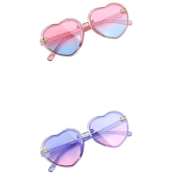 Pink Hjerteformede Solbriller Børn Hippie Solbriller Uv400 Hjerte Solbriller Søde