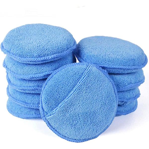 Bilsvamp av mikrofiber för polering av bilar, handpoleringssvamp av mikrofiber, handpoleringssvamp