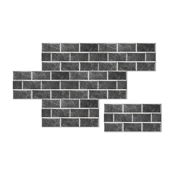 6 Arkkia Laatta Tarroja, 3D Liimaavat Laatta Tarrat, 30 x 15 cm