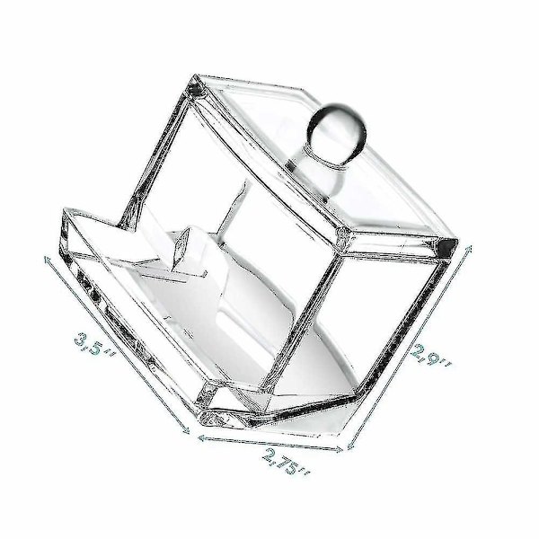 Qtip Bomuldsvatpind Dispenser Holder - Akryl Apoteker Forfængelighed Bordplade Organizer Box Krukker Til Qtips Bobby Pins Tandpinde Bomuldskugler & Enhver Lille H