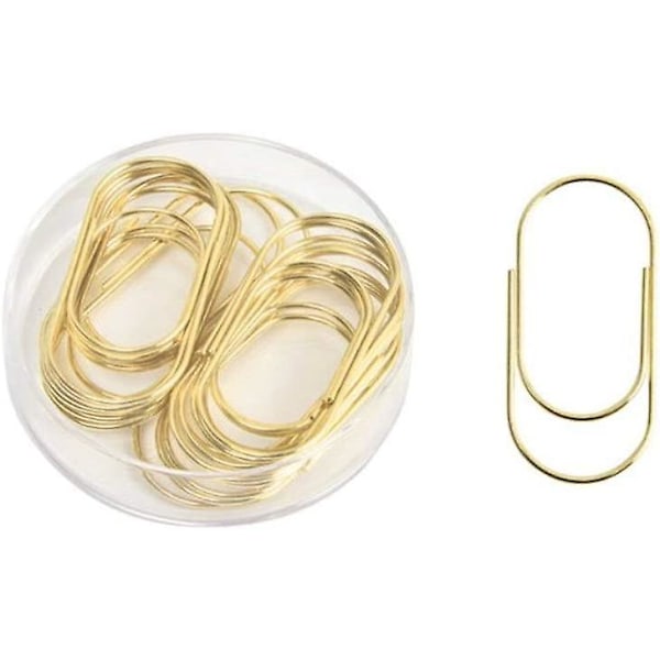 Jumbo Gemklämma 20 st, 50 mm/1,97 tum Guld Stor Gemklämma Kontorsmaterial Pappersvaror (guld)