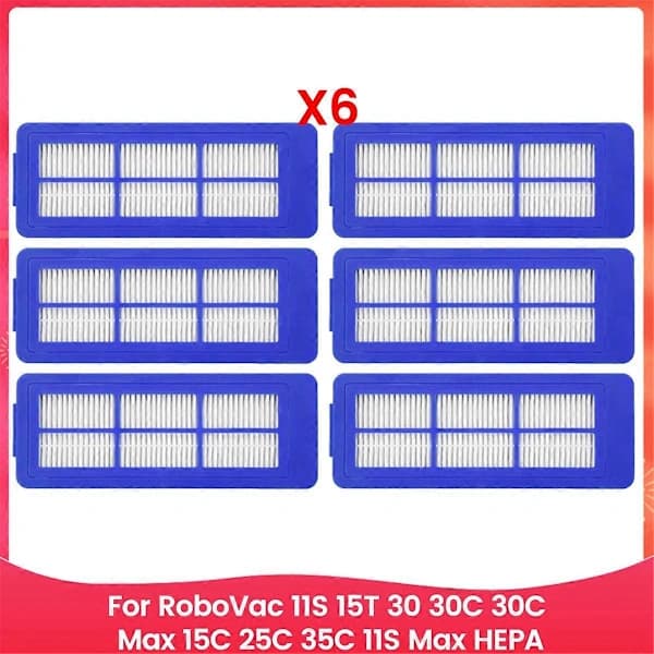 HEPA-filterkit, dammsugarfilter för Eufy RoboVac 11S 15T 30 30C Max 15C 25C 35C 11S