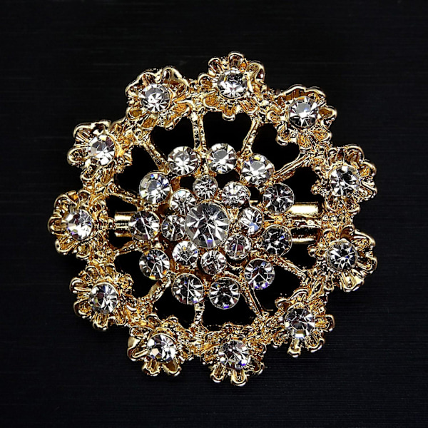 12 st blandade kristallbroscher blomma brosch krage corsage bukett dekor grossist parti diy brosch