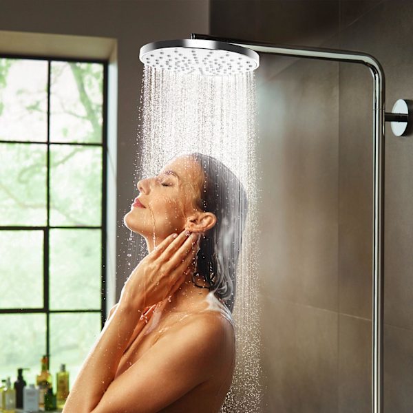 Brusehoved 6 Tommer Anti-lækage Anti-clog Fast Brusehoved Regnfald Spray Afslapning Og Spa Til