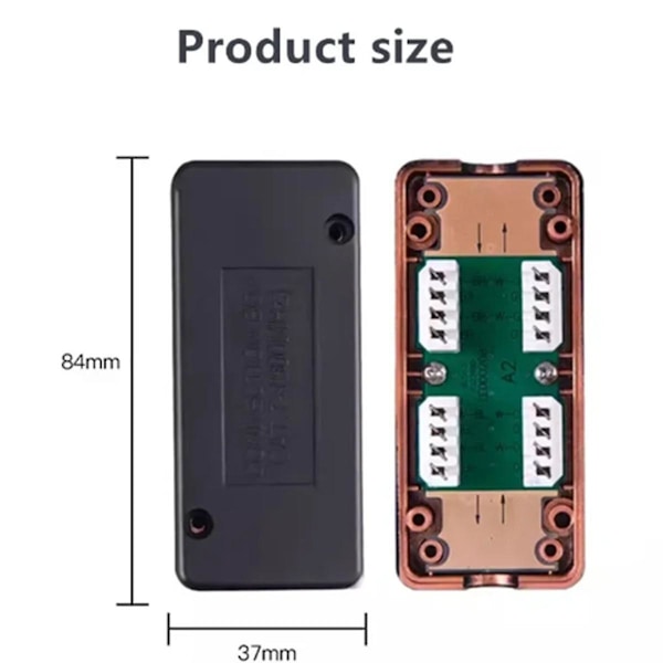 5 stk Cat7 Rj45 koblingsboks nettverksadapter 600mhz Ethernet Lan-kabel Lsa-tilkoblingsadapter Rj45