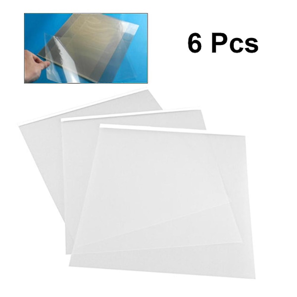 6PCS A4 Transparent Ink Jet Adhesive Film WaterProof Inkjet Transparency Silk Screen Film