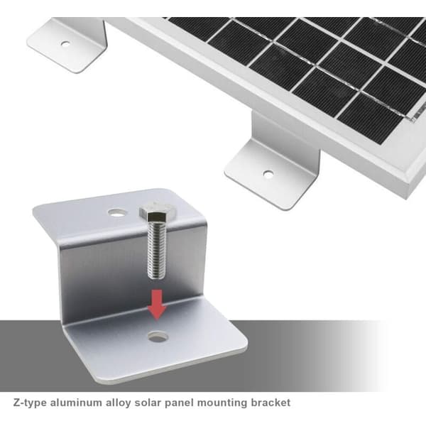Z-Typ Solpanel Monteringsfäste Kit med Muttrar och Bultar 1 Hål