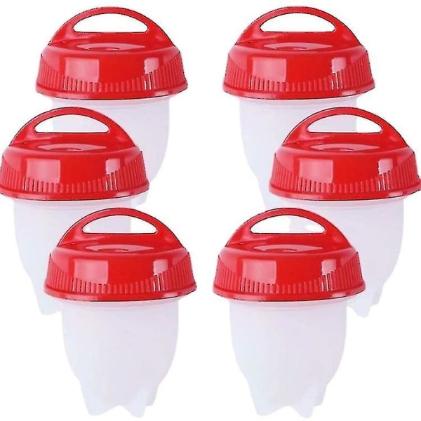 6 st/set Äggulspanna Silikon Non-stick Äggångare