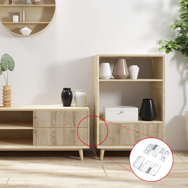 2 stk., Heavy Duty Interlocking Hang Brackets Møbelforbindelse, Rustfrit Stål Vægmontering Hanger Hardware Hængende til Fotos