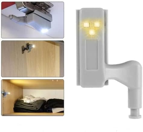 10 stk LED-sensorlys til garderobe, natlampe, skabsbelysning (varm hvid)