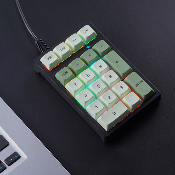 Keys Numpad Tangentbord Grön Numerisk Tangentbord Ergonomisk Nummerplatta för Notebook Finansiell Redovisning Dator Numerisk