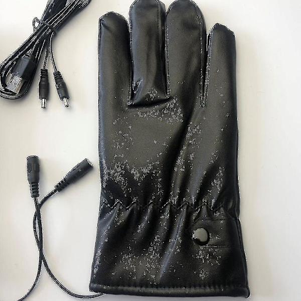Tjockare foder Full Finger Elektrisk Uppvärmning Termisk Handske För Kvinnor Män