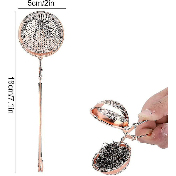 Te-infuser si, bærbar si i rustfrit stål, genanvendelig te-kugle i mesh -z