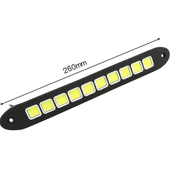 Bøybar bil COB 10 LED kjørelys Universal Auto Vanntett tåkelys Fleksibel DLR Ekstra frontlykt 12v