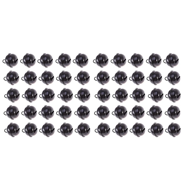 50 st 22 mm färgade målade pingelklockor i metall, runda miniklockor, smyckesdekorationer, juldekoration, använd hängen till fest, jul, gör-det-själv-hantverk