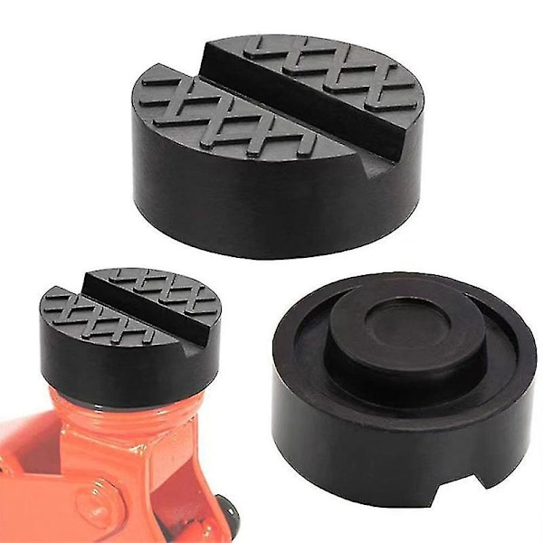 Jack Pad Universal Slotted Frame Rubber Jack Pad Block Car Motorbike Trolley Jack Workshop Tool Black