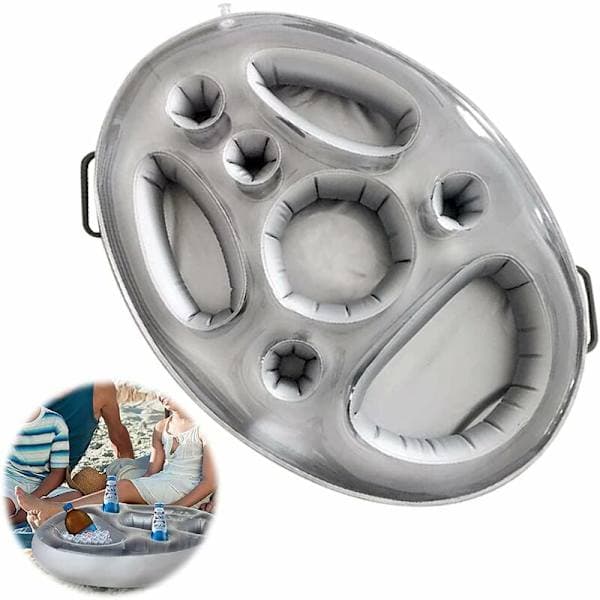 Floating Pool Bar, 8-Hole Floating Pool Bar, Inflatable Floating Bar Tray, Floating Spa Bar, Portable HIASDFLS