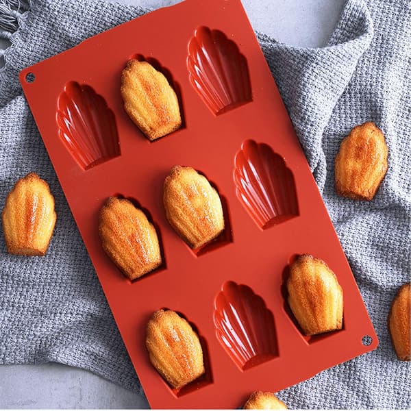 Silikon Madeleineformar 9-koppar BPA-fria Ugnssäkra Diskmaskinssäkra