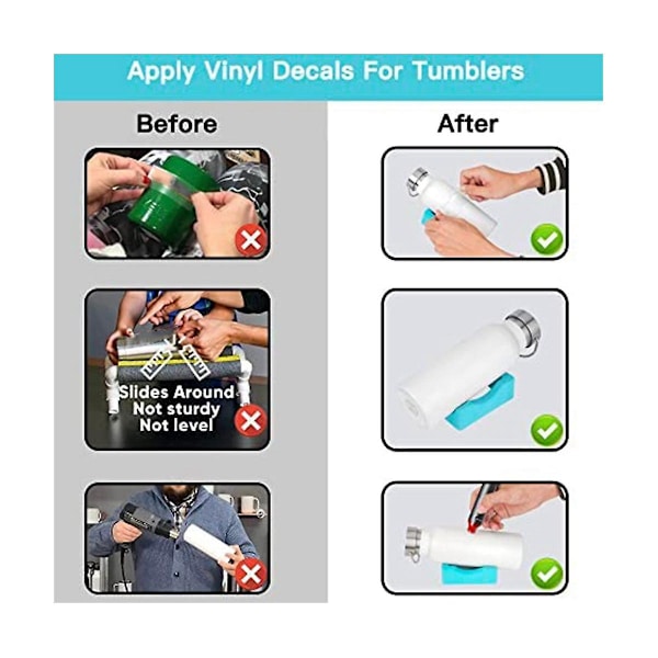 2-pack silikonkopphållare för mugg med inbyggd slits, mugghållare för hantverk för att applicera vinyl