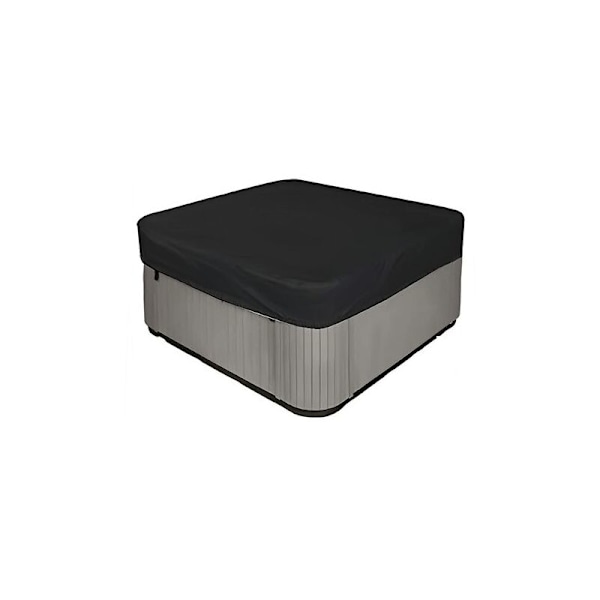 Firkantet badekarbeskyttelse 210D, svært slitesterk og vanntett - UV-beskyttelse - 220 x 220 x 90 cm (L x B x H) - Svart - RWBordløper