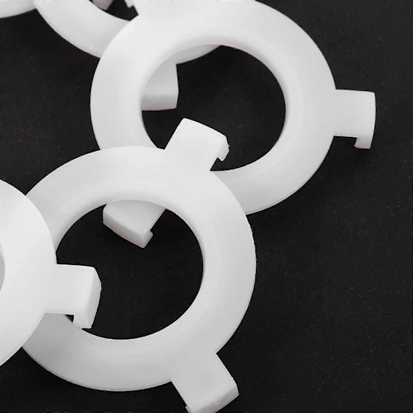 20-pack lampskärmsreduceringsringar E27 till E14 plastadapterringar för lampskärmsbyte vit