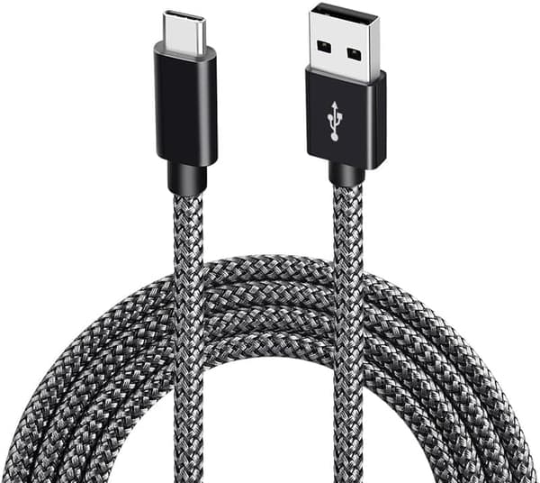 USB-A 2.0 til USB C-kabel med 3A hurtigopladning Sort 1 m