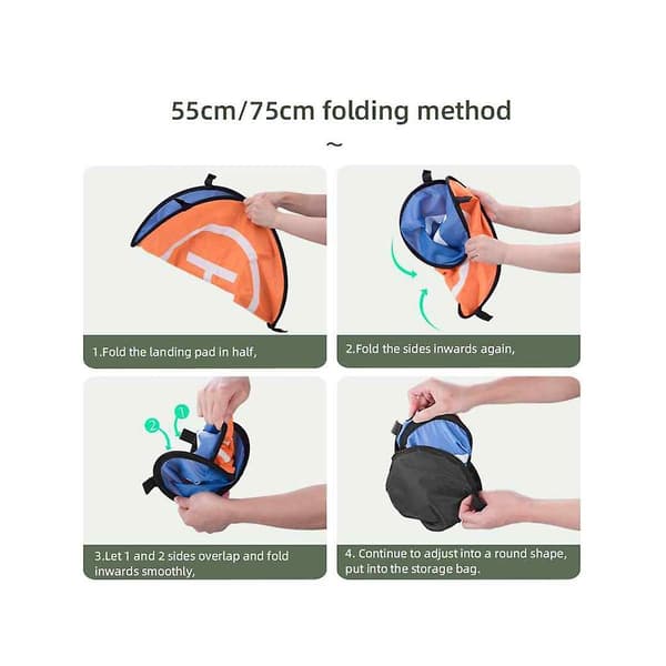 Foldbar Landing Pads 75cm For Air 3, 3 Pro, 3, 2 Quadcopters Landing Pad Universal Tilbehør