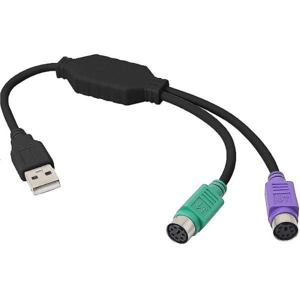 Ps2 Usb-kabeladapter for tastatur og mus med Ps/2-grensesnitt