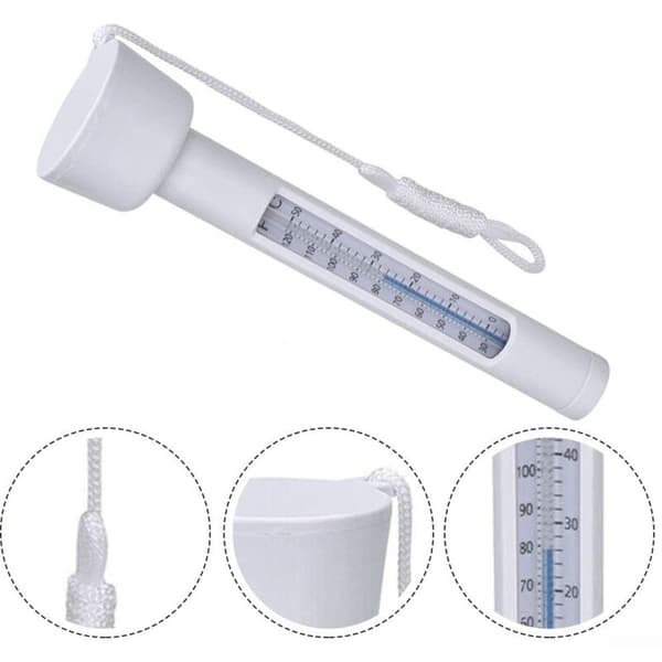 Pooltermometer, bærbar flydende springvands-spa-pooltermometer, til swimmingpool, spa, bassin