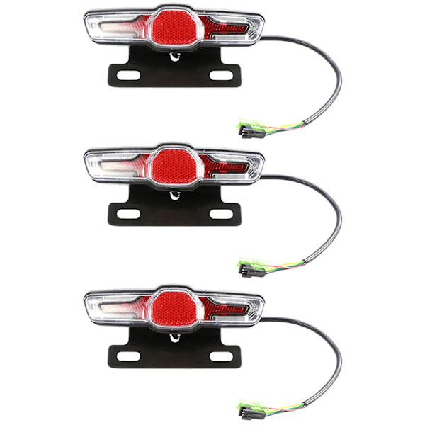 3x Elektrisk Cykel 5 Led Baglygte Elektrisk Cykel E-cykel Lys