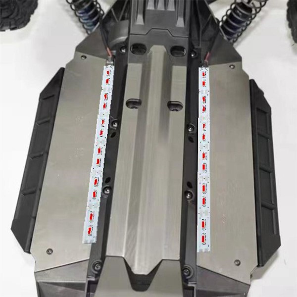 24 LED-chassibelysning i metall, LED-remsa 6 V för 1/10 1/8 RC-bil Crawler, blå