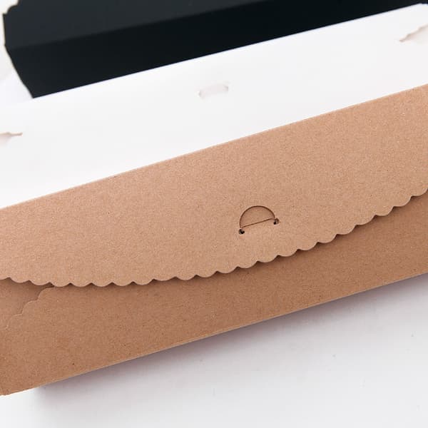 Presentförpackning, 3-pack dekorativa presentförpackningar med för presenter Bulk（Vit, svart och kraftpapper）Spot bakförpackningslåda