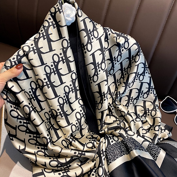 Lång modesjal för kvinnor/strandsjal/solskyddssjal/designersjal