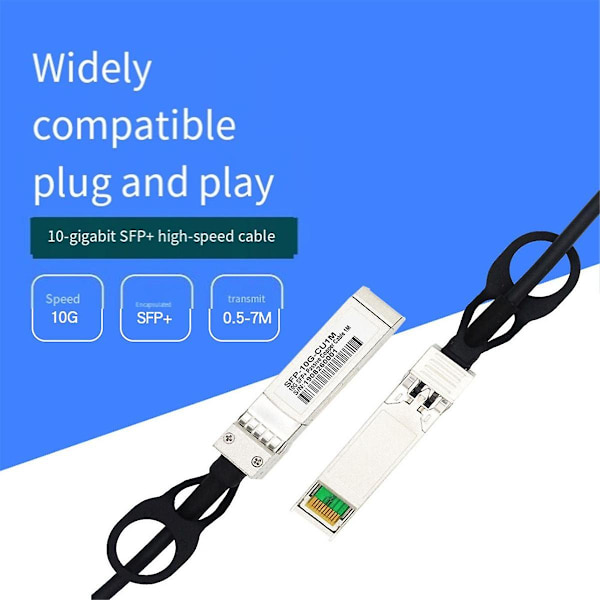 10g Sfp+ Dac-kabel, direkte tilkobling kobber passiv kabel, 0,5 meter fungerer for ,,, bryter
