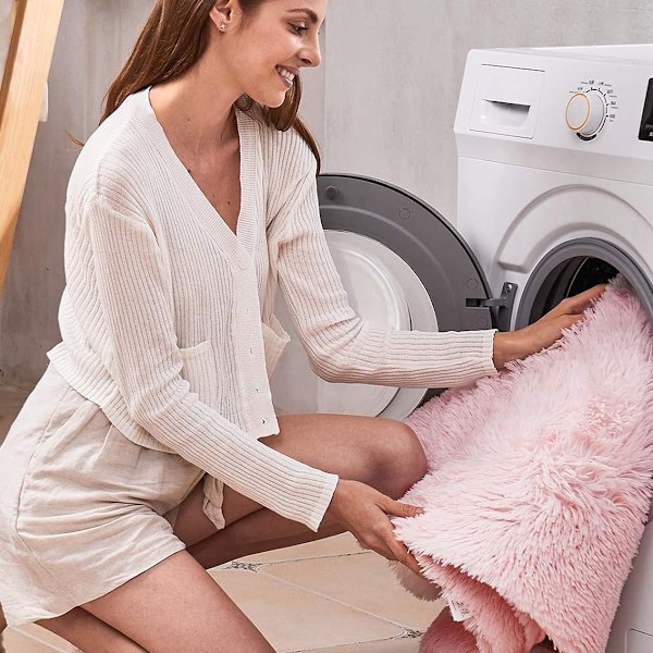 Rosa rund matta för sovrum, fluffig cirkelmatta 140 cm för barnrum, lurvig matta för tonårsflickors rum, lurvig cirkel - rosa
