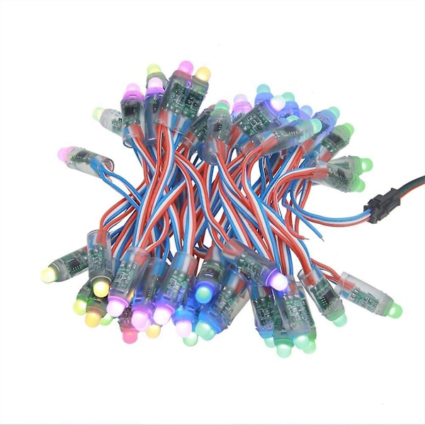 50 st Ws2811 Rgb Led-pixlar Ljus Individuellt Adresserbara 12mm Diffuserad Digital Full Color Led Pix