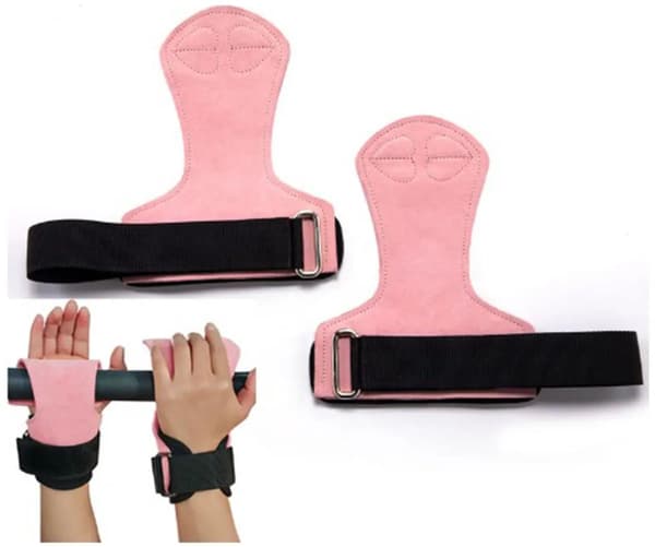 Justerbare håndleddsbind med elastisk kompresjonsstøtte og borrelås, for vektløfting, boksing og pull-ups, 1 par, rosa, én størrelse