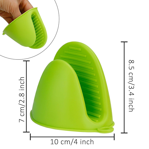 3 par Mini Silikon Ugns Tjocka Grytlappar Grytlappar Ugns Värmebeständiga Handskar (3 Färger)