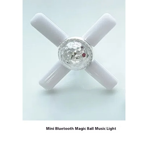 Hvit Mini Bluetooth Magic Ball Musikklys Lys for Soverom, Farger Belysning Takprojektor Galaxy Projektor Stemningsbelysning