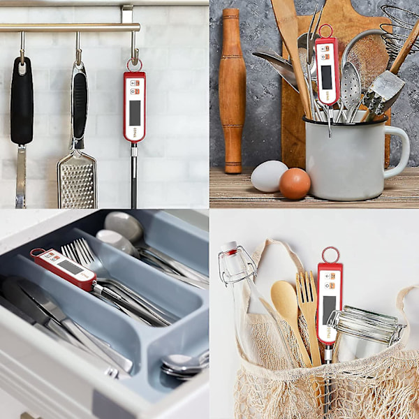 Direkt avläsbar kötttermometer matlagnings termometer med Fahrenheit/celsius(/)