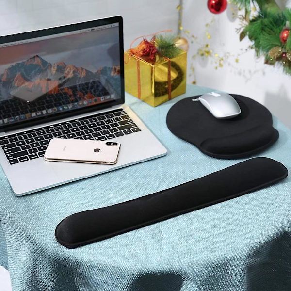 Musmatta, ergonomiskt handledsstödset, handledsstöd för tangentbord och mus med minnesskum, halkfri